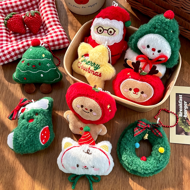 Backpacks - 9個入りセット クリスマス ぬいぐるみ キーチェーン サンタクロース スノーマン
