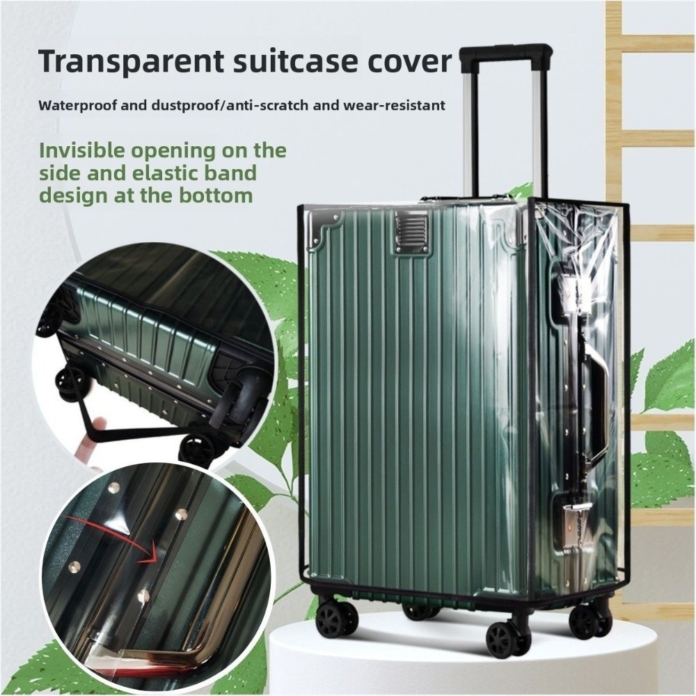 Luggage Protective Cover Transparent - 18-30 インチ旅行荷物カバー PVC 透明荷物プロテクターカバー防塵防水スーツケースプロテクターカバー荷物