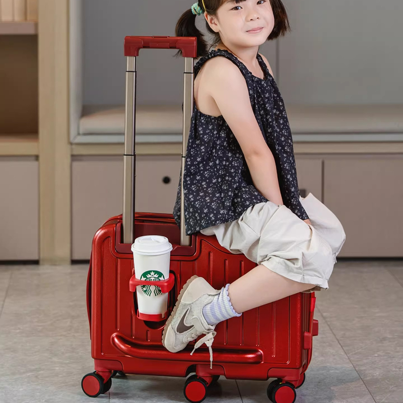Spinner Wheel Rolling Suitcase 20 Inch - 最新デザインの子供用スーツケース、座って乗れる20インチの旅行用スーツケース、6輪とフットペダル付き、子供用