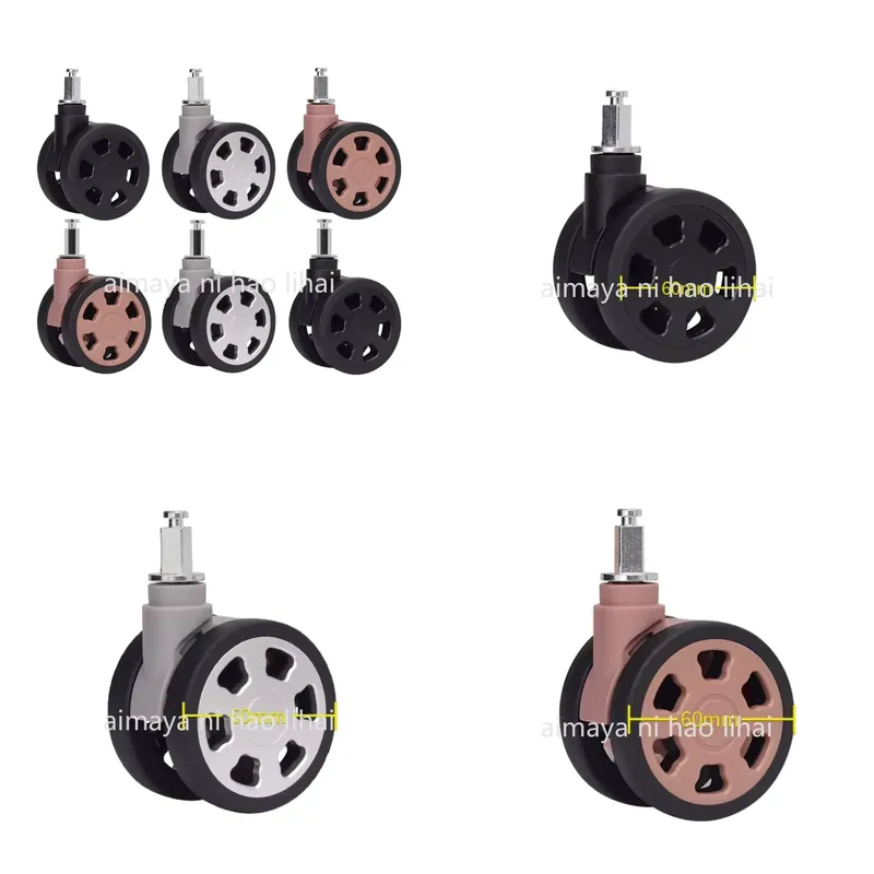 Silent Replacement Luggage Wheels - ユニバーサル交換用荷物用ホイールサイレントスピナー修理キットトロリーケース用六角形四角形スーツケースアクセサリー