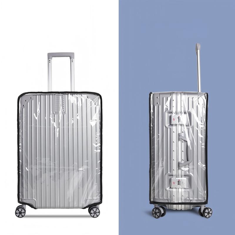 Luggage Protective Cover Transparent - 透明なPVC製荷物保護カバー 車輪付き荷物保護カバー 耐摩耗性アウターカバー 透明保護カバー