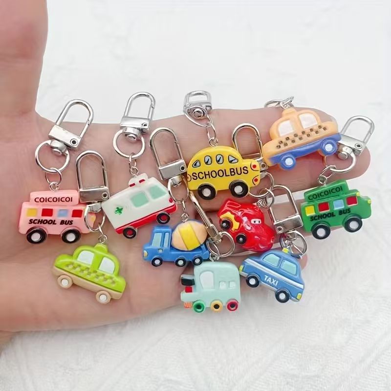 Luggage - 10個入り樹脂製漫画風車キーホルダー、荷物や携帯電話アクセサリーに最適、ギフトに最適です。