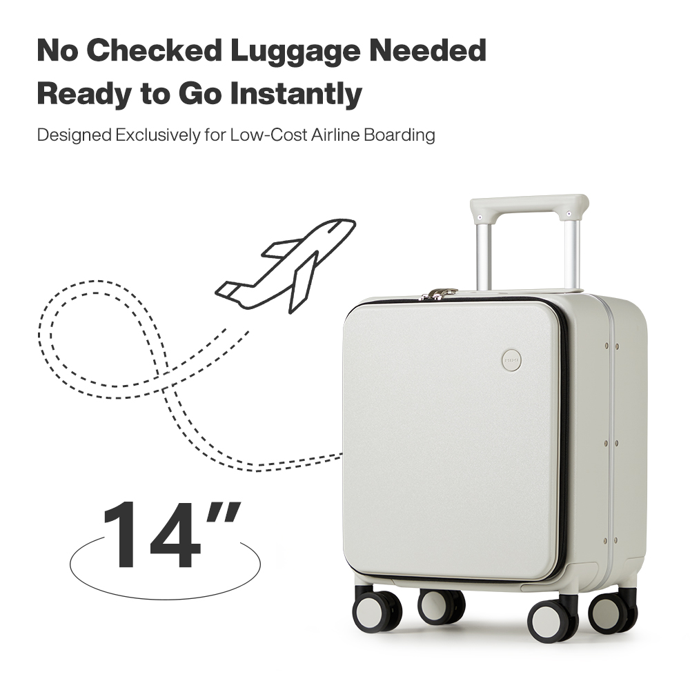 Mixi 14インチ、座席下収納可能なPCハードシェルスーツ - Aluminum Frame Carry On Luggage のレビューと価格