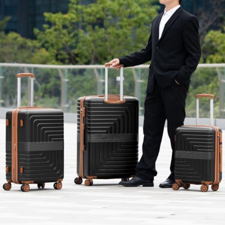 3点セットの拡張可能なスーツケース（20/24/28インチ） - Expandable Hard Shell Luggage Set のレビューと価格