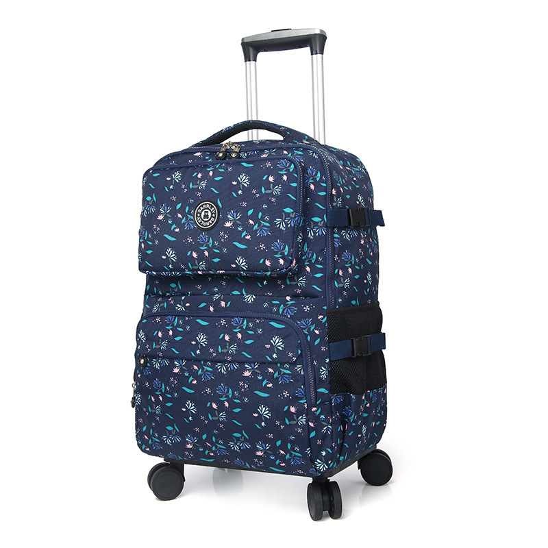 女性用トラベルトロリー、スーツケース、女性用ハイバックパック - Foldable Rolling Luggage Bag のレビューと価格