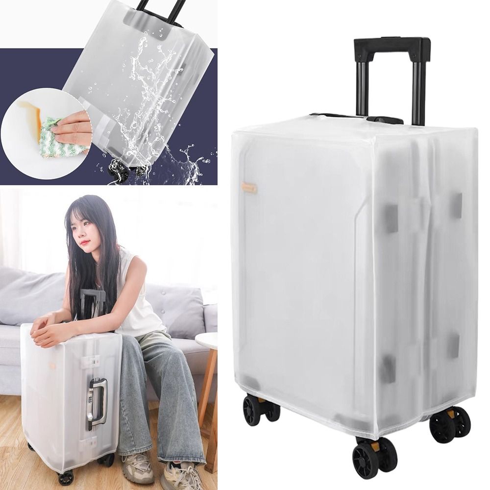 新しいフロスト加工の荷物保護カバー、防塵防水スーツケースカバ - Waterproof Suitcase Cover Protector のレビューと価格