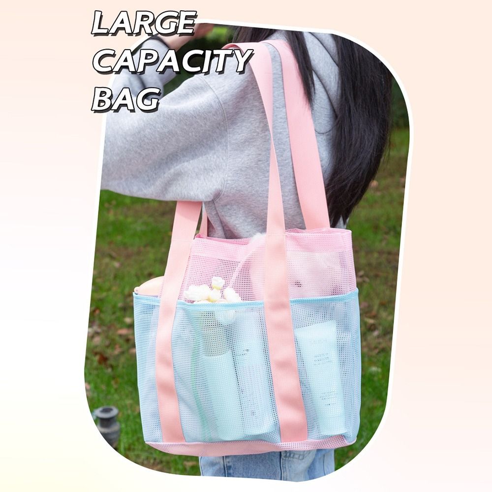 新しいハンドヘルドスイミングバッグ メッシュ大容量スポーツバ - Cosmetic Bags のレビューと価格