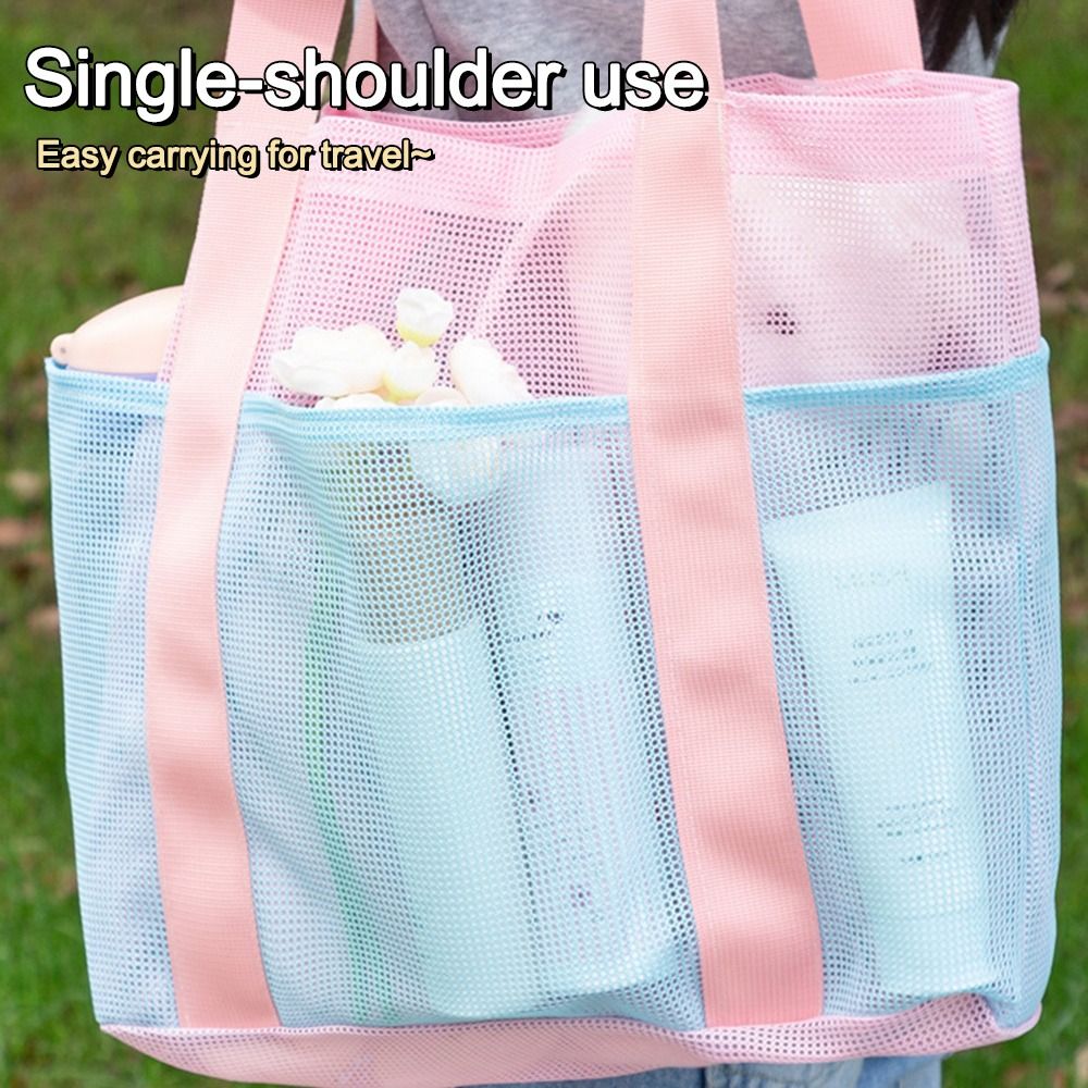 新しいハンドヘルドスイミングバッグ メッシュ大容量スポーツバ - Cosmetic Bags のレビューと価格