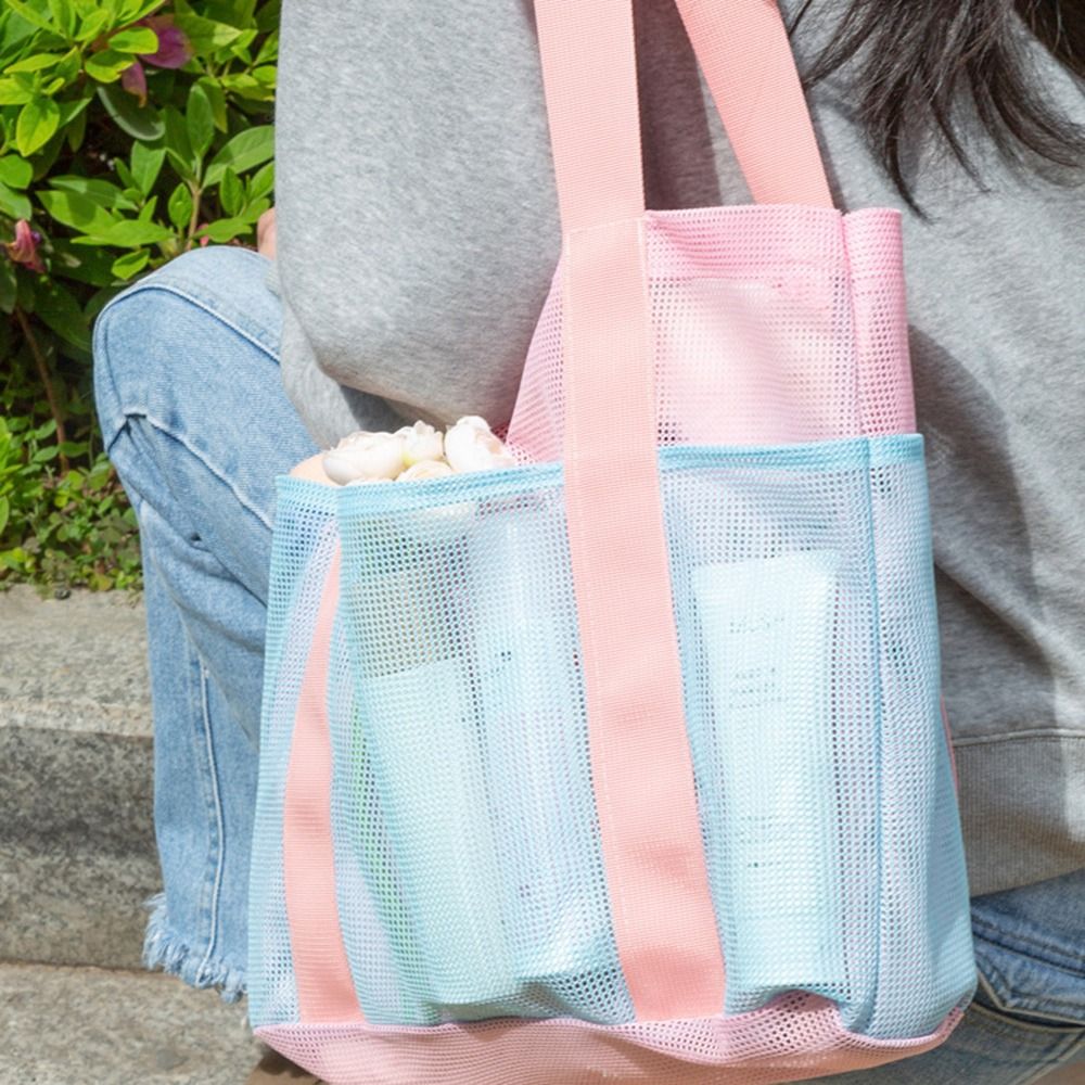 新しいハンドヘルドスイミングバッグ メッシュ大容量スポーツバ - Cosmetic Bags のレビューと価格