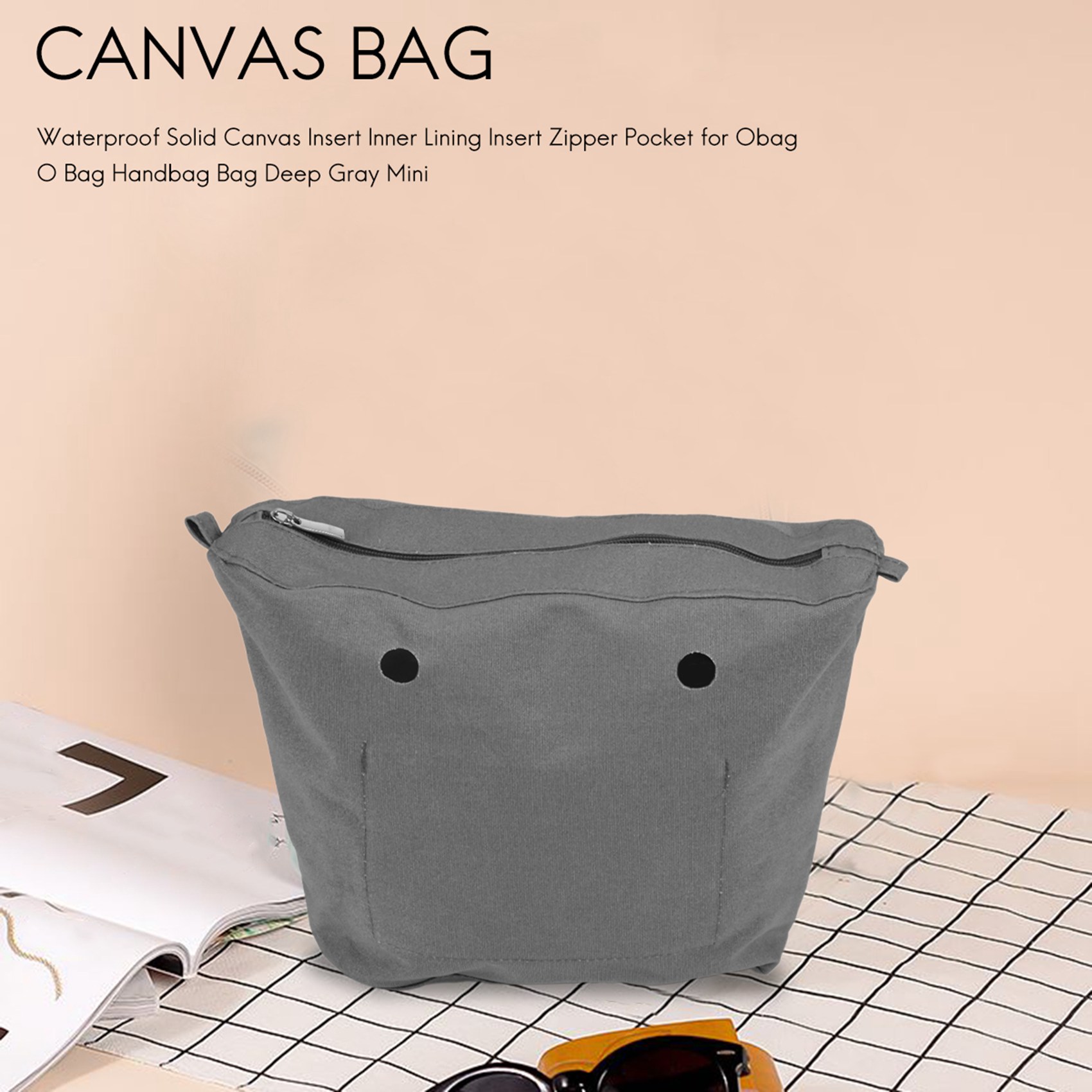 ABQR 防水ソリッドキャンバスインサートインナーライニング - Handbags のレビューと価格