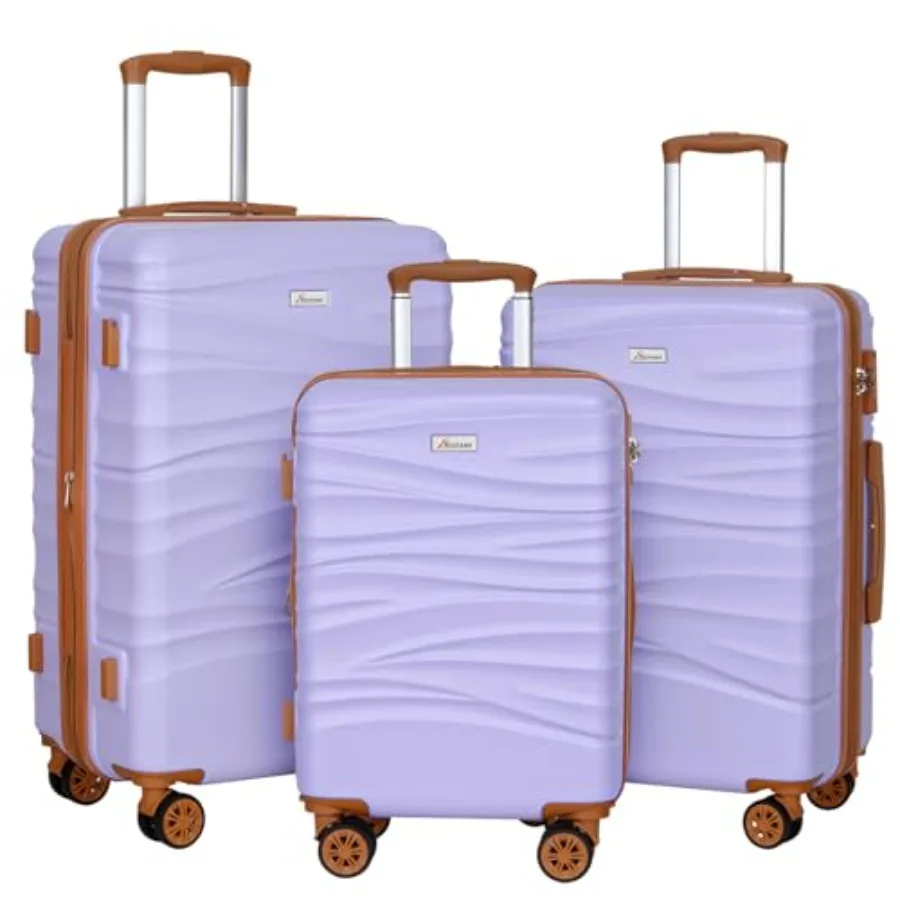 旅行用3点セット拡張式スーツケース、硬質ABS/PC素材、グ - Expandable Hard Shell Luggage Set のレビューと価格