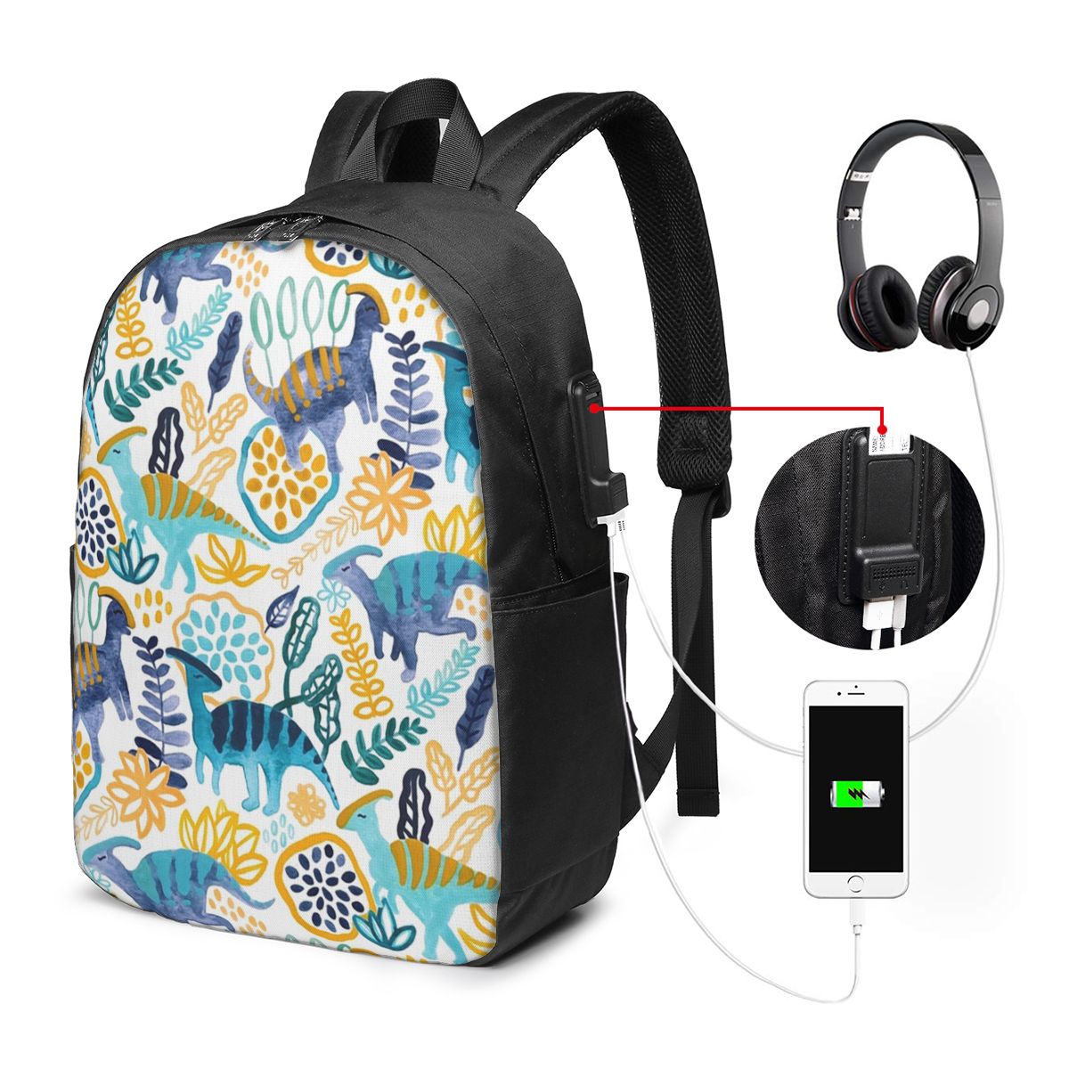 ガッシュパラサウロロフスバックパック旅行ノートブックバッグコ - Travel Bags のレビューと価格